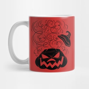 Evil Smile Jack Lantern Black Silhouette Mug